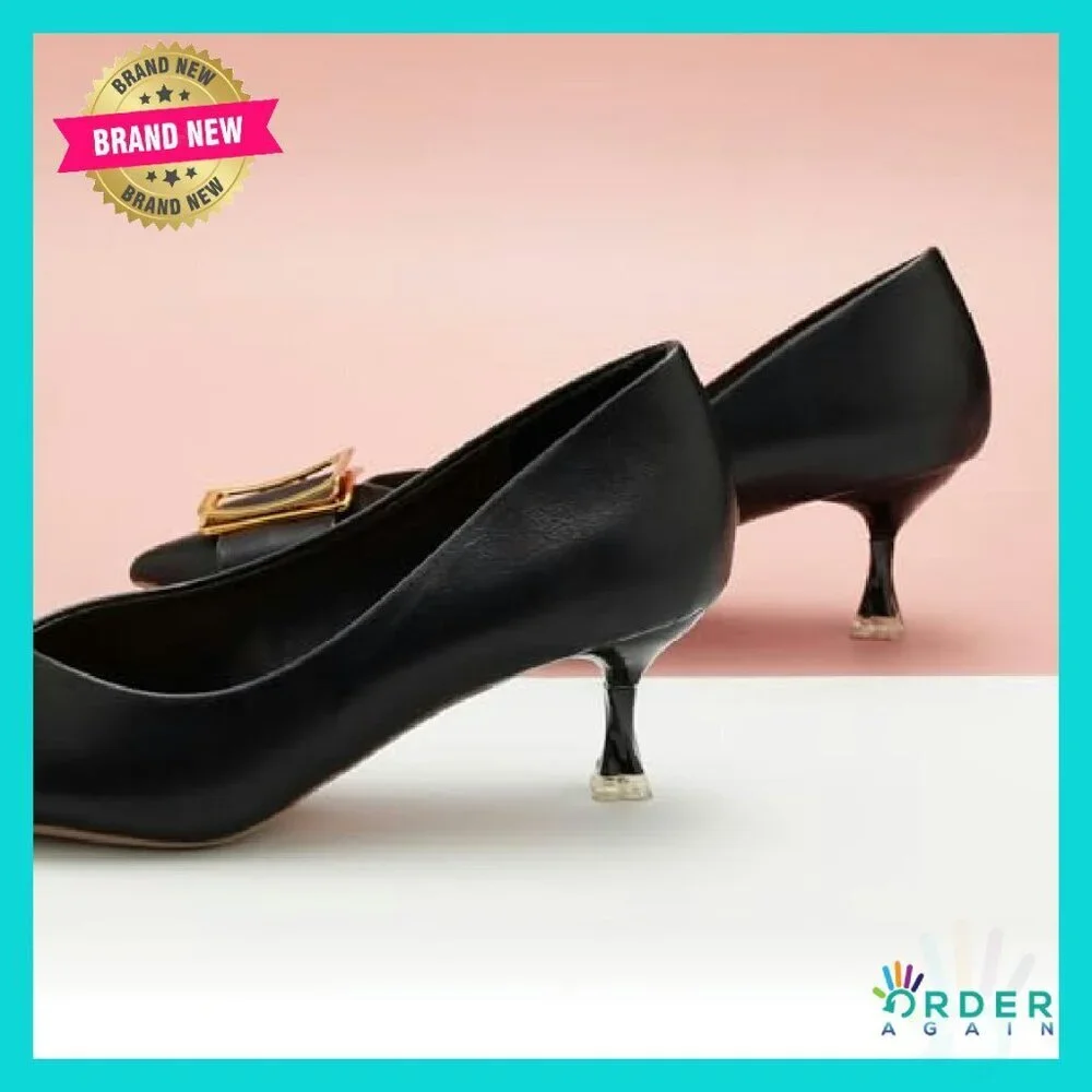 Pointed Toe Kitten Heel Pumps Elegant Dress Shoes Classic Chic Spring Summer